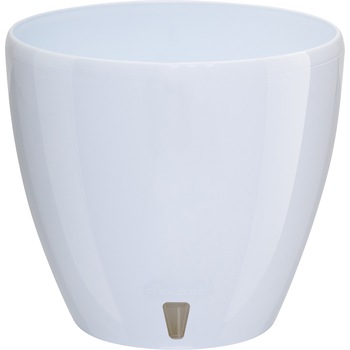 Ghiveci Deco Twin Plus 1.5L alb, cu sistem de auto-udare Ghiveci Deco Twin Plus 1.5L alb, cu sistem de auto-udare