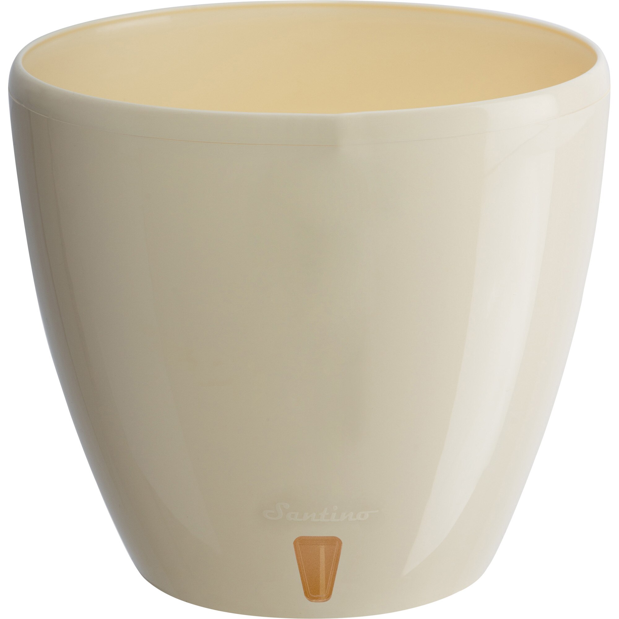 Ghiveci Deco Twin Plus 1.5L crem, cu sistem de auto-udare