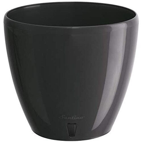 Ghiveci Deco Twin Plus 1.5L antracit, cu sistem de auto-udare