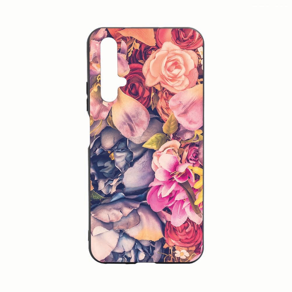 Husa Huawei Nova 5T, Floral, rezistenta la uzura, anti-alunecare, din silicon Premium, B05