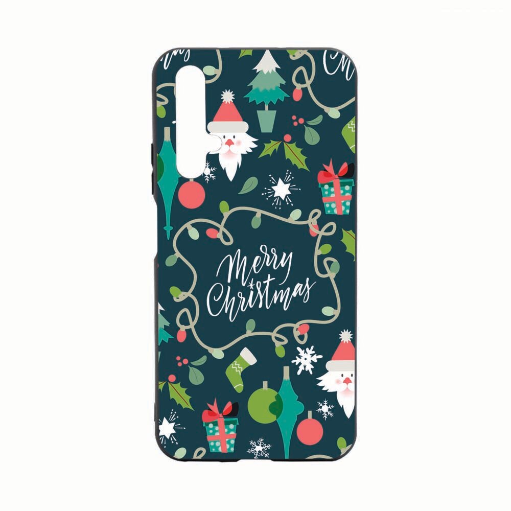 Husa Huawei Nova 5T, Merry Xmas, rezistenta la uzura, anti-alunecare, din silicon Premium, B06