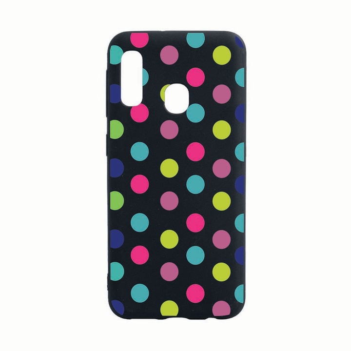 Силиконов калъф Unique за Samsung Galaxy A20E, Dots Color, B061