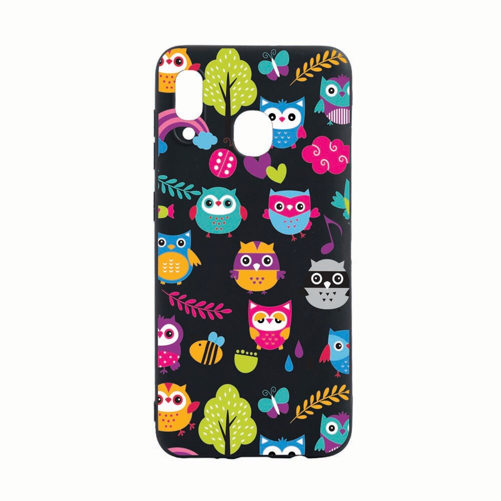 Husa Samsung Galaxy A30, Owl, rezistenta la uzura, anti-alunecare, din silicon Premium, B043