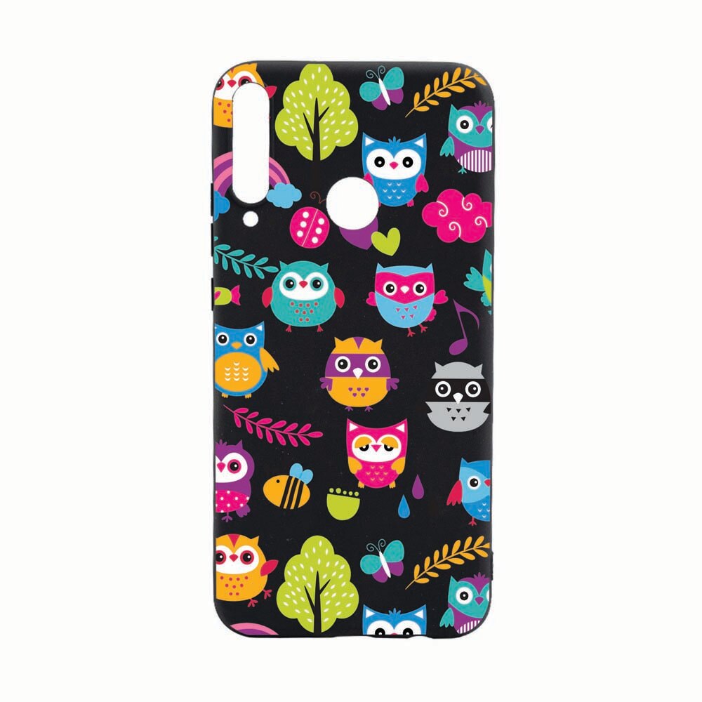 Husa Huawei P40 Lite E, Owl, rezistenta la uzura, anti-alunecare, din silicon Premium, B043