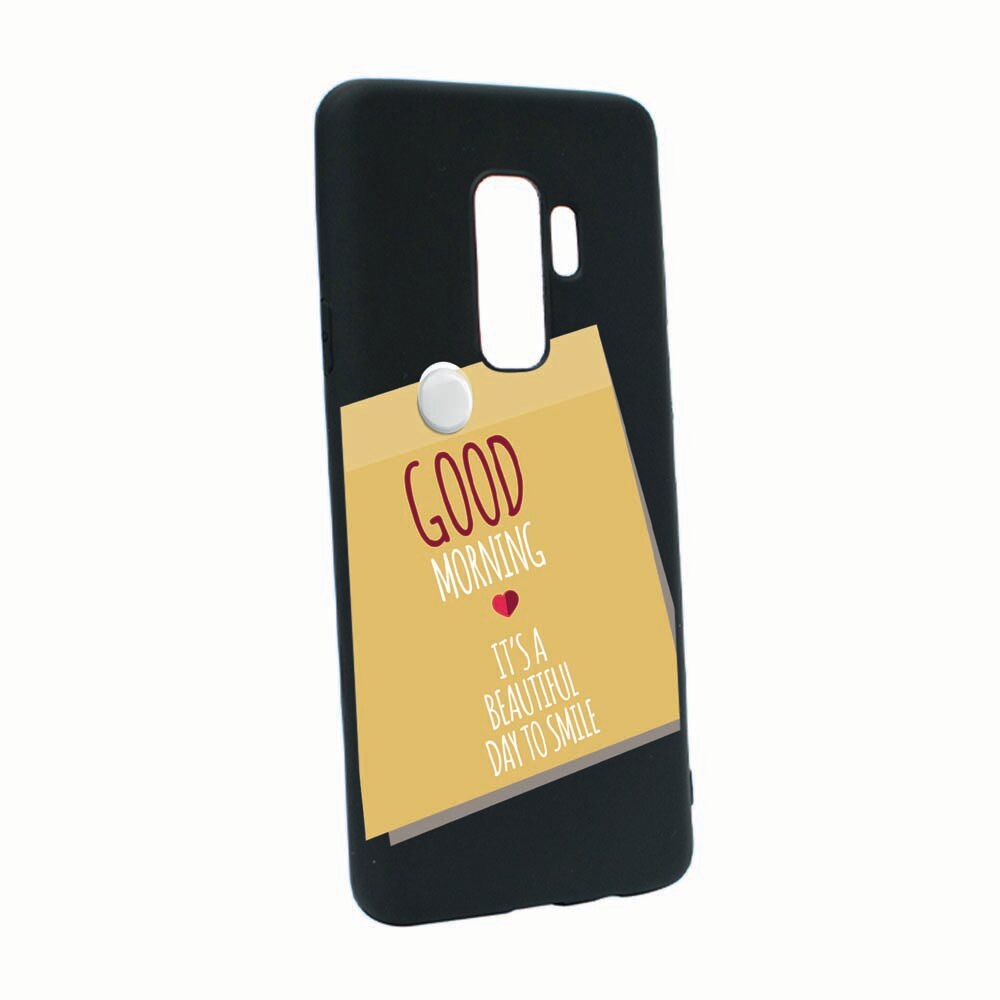 Husa Xiaomi Redmi Note 8 Pro, Sticker Good Morning, rezistenta la uzura, anti-alunecare, din silicon Premium, B048