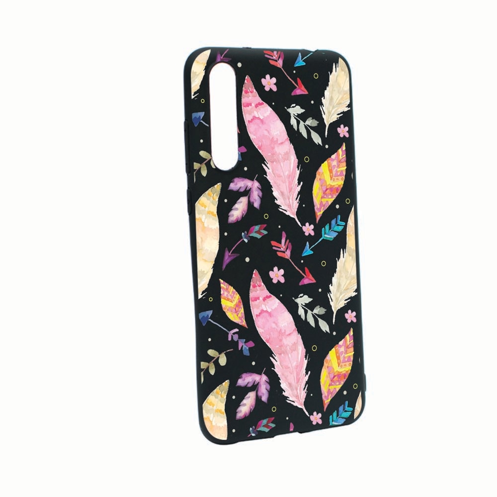 Husa Samsung Galaxy A70 / A70s, Happy Feathers, rezistenta la uzura, anti-alunecare, din silicon Premium, B068