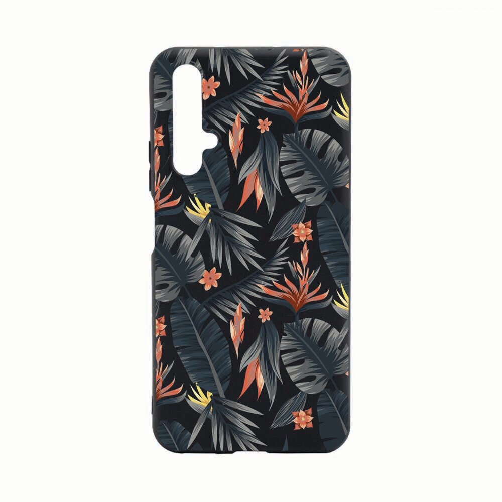 Husa Huawei Nova 5T, Tropical Pattern, rezistenta la uzura, anti-alunecare, din silicon Premium, B088