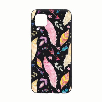 Husa Huawei P40 Lite, Happy Feathers, rezistenta la uzura, anti-alunecare, din silicon Premium, B068 Husa Huawei P40 Lite, Happy Feathers, rezistenta la uzura, anti-alunecare, din silicon Premium, B068