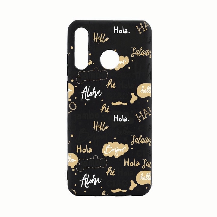 Huawei P30 Lite Hello Устойчив на износване противоплъзгащ премиум силиконов калъф B078