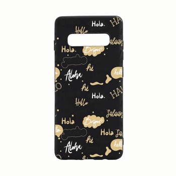 Husa Samsung Galaxy S10, Hello, rezistenta la uzura, anti-alunecare, din silicon Premium, B078 Husa Samsung Galaxy S10, Hello, rezistenta la uzura, anti-alunecare, din silicon Premium, B078