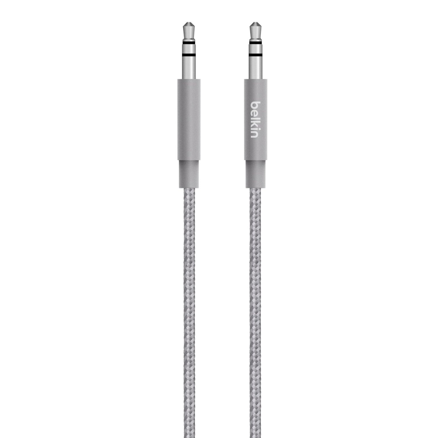 Cablu audio Belkin MIXIT UP Metallic AUX, jack 3.5 mm, 1.2 m, Gri