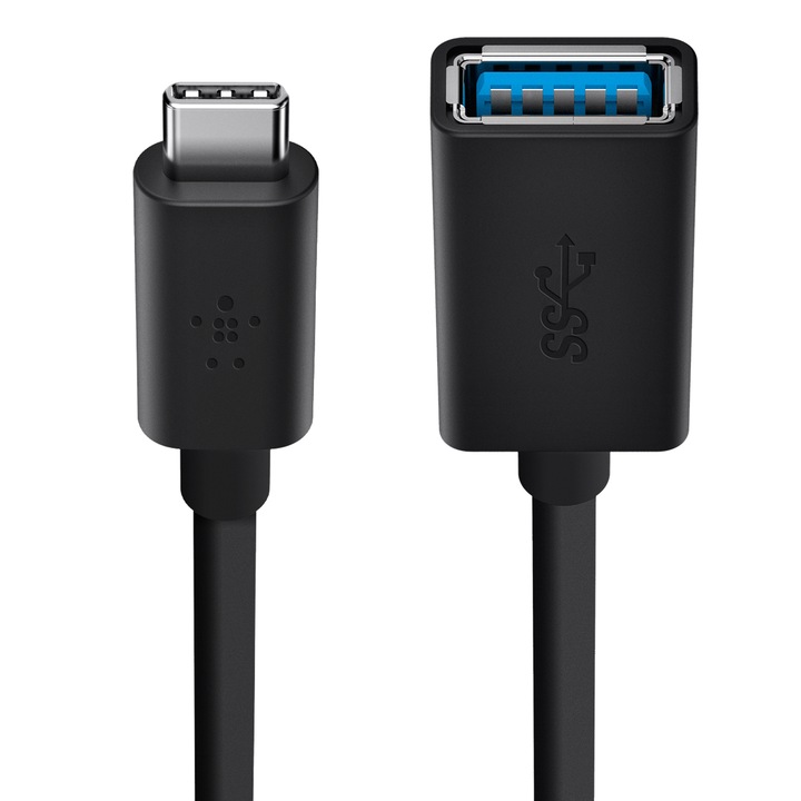 Cablu de date Belkin USB Tip C, 3.0 USB-C la USB A Adapter