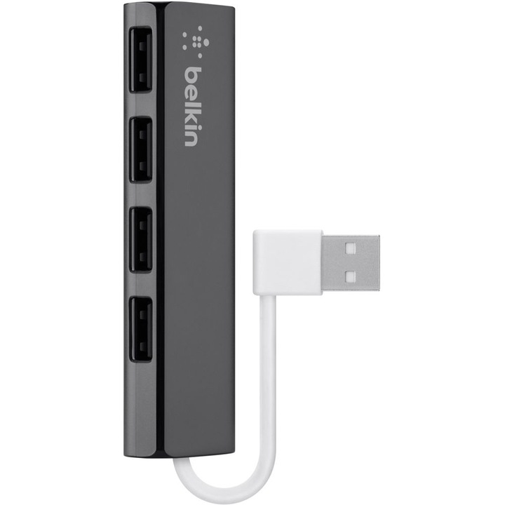 Хъб Belkin за пътуване, 4 порта USB 2.0