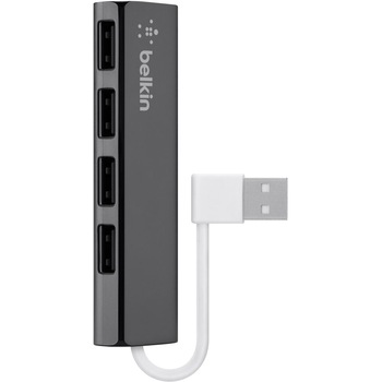 Hub Belkin extra subtire pentru calatorie, 4 porturi USB 2.0 Hub Belkin extra subtire pentru calatorie, 4 porturi USB 2.0