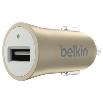 Incarcator auto universal Belkin MIXIT UP Metallic, Auriu Incarcator auto universal Belkin MIXIT UP Metallic, Auriu