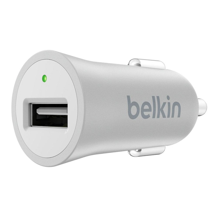 Зарядно устройство за кола Belkin MIXIT UP Metallic, Сребристо