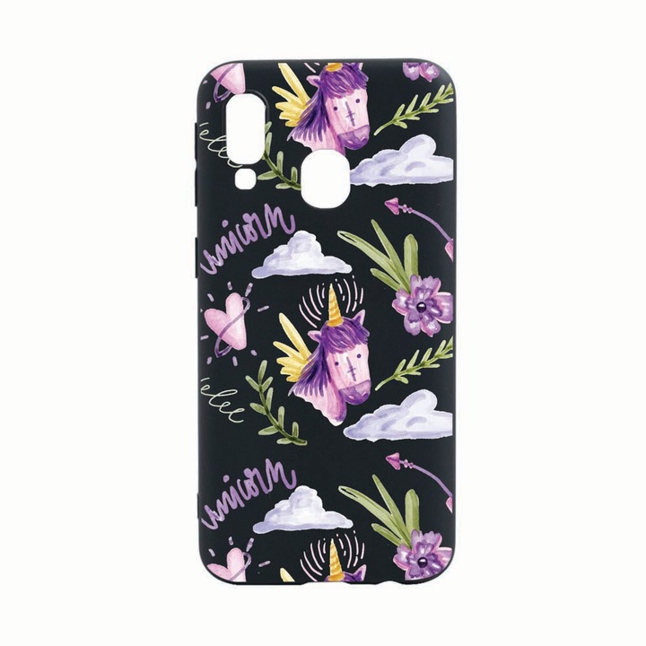 Калъф Huawei P Smart 2019 / Honor 10 Lite, шарка на еднорог, износоустойчивост, противоплъзгащ се, първокласен силикон, B089