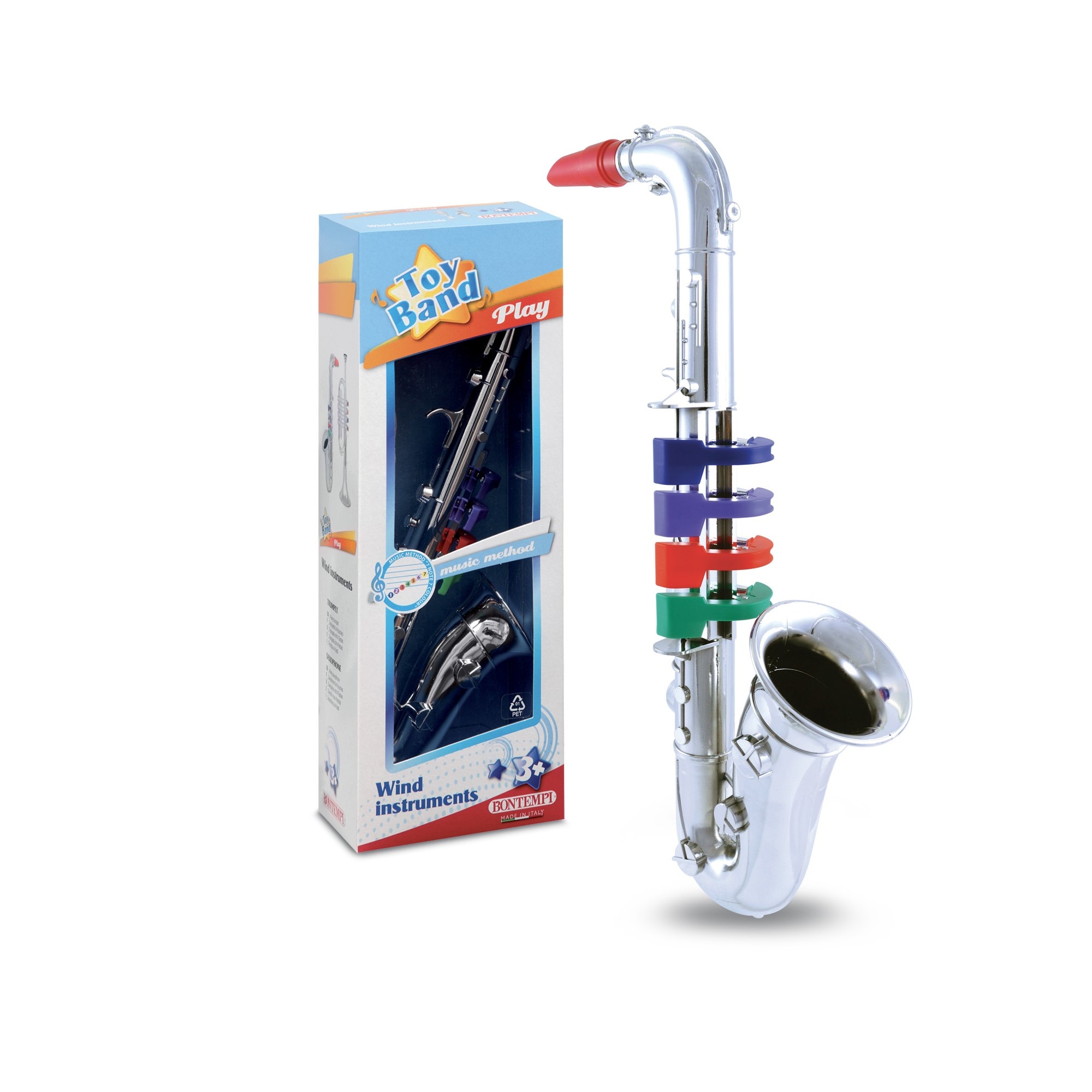 Детски саксофон Bontempi, С 4 нотки, 3 години +, 365 мм - eMAG.bg