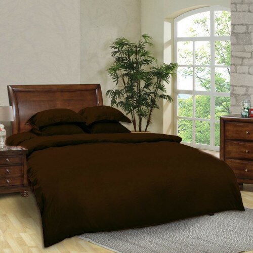 Lenjerie de Pat, Bumbac Ranforce Lux, Model Maro Uni, 2 persoane, 70X70, 220X200, 4 piese