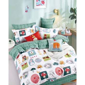 Set Lenjerie Finet Satinat, 4 Piese, Pat 1 Persoana, Ilustratii Set Lenjerie Finet Satinat, 4 Piese, Pat 1 Persoana, Ilustratii