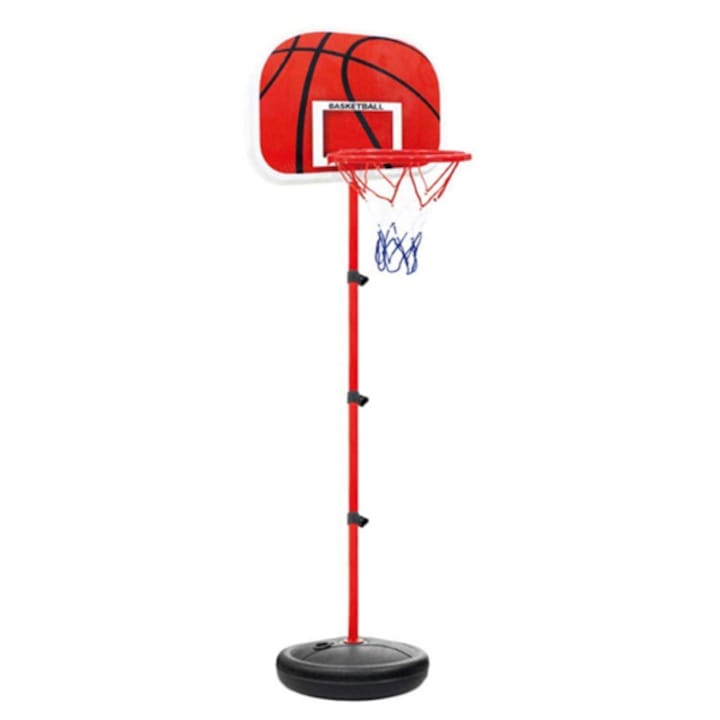 ISP hordozható kosárlabda karika, állvánnyal, labdával, pumpával, kosárhálóval, állítható magasság: maximum 206 cm
