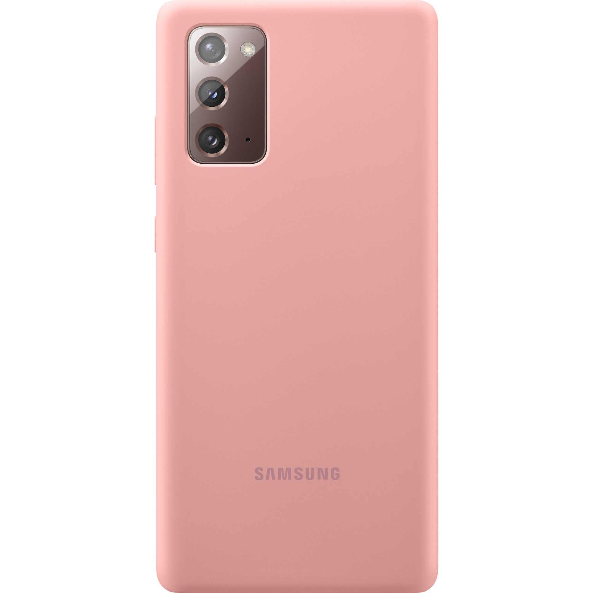 Husa de protectie Samsung Silicone pentru Galaxy Note 20, Copper Brown