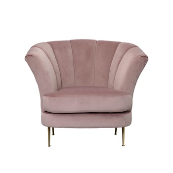 Fotoliu Iris, Mobila Sigma, catifea dusty pink, 96x79x84 cm Fotoliu Iris, Mobila Sigma, catifea dusty pink, 96x79x84 cm