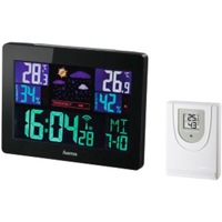 Statie meteo Color EWS 1400, Termometru, Higrometru, Alarma, Ceas DCF, Negru