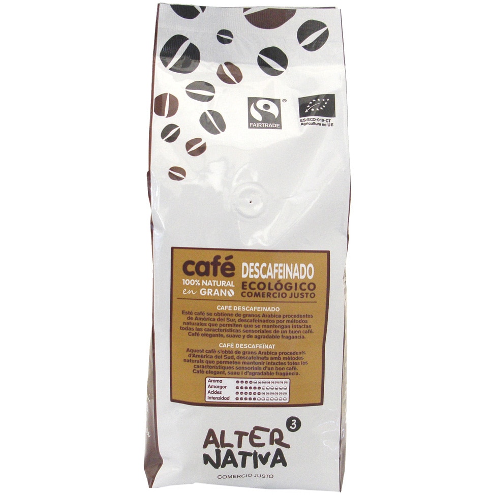 Cafea boabe bio Decaf Alternativa3, 500g