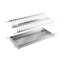 Scurgator (picurator) vase, inox, doua rafturi, corp mobilier 900 mm