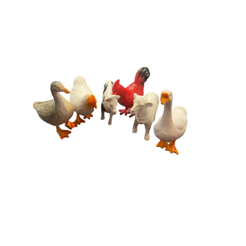Set de 6 animale domestice, 7 cm