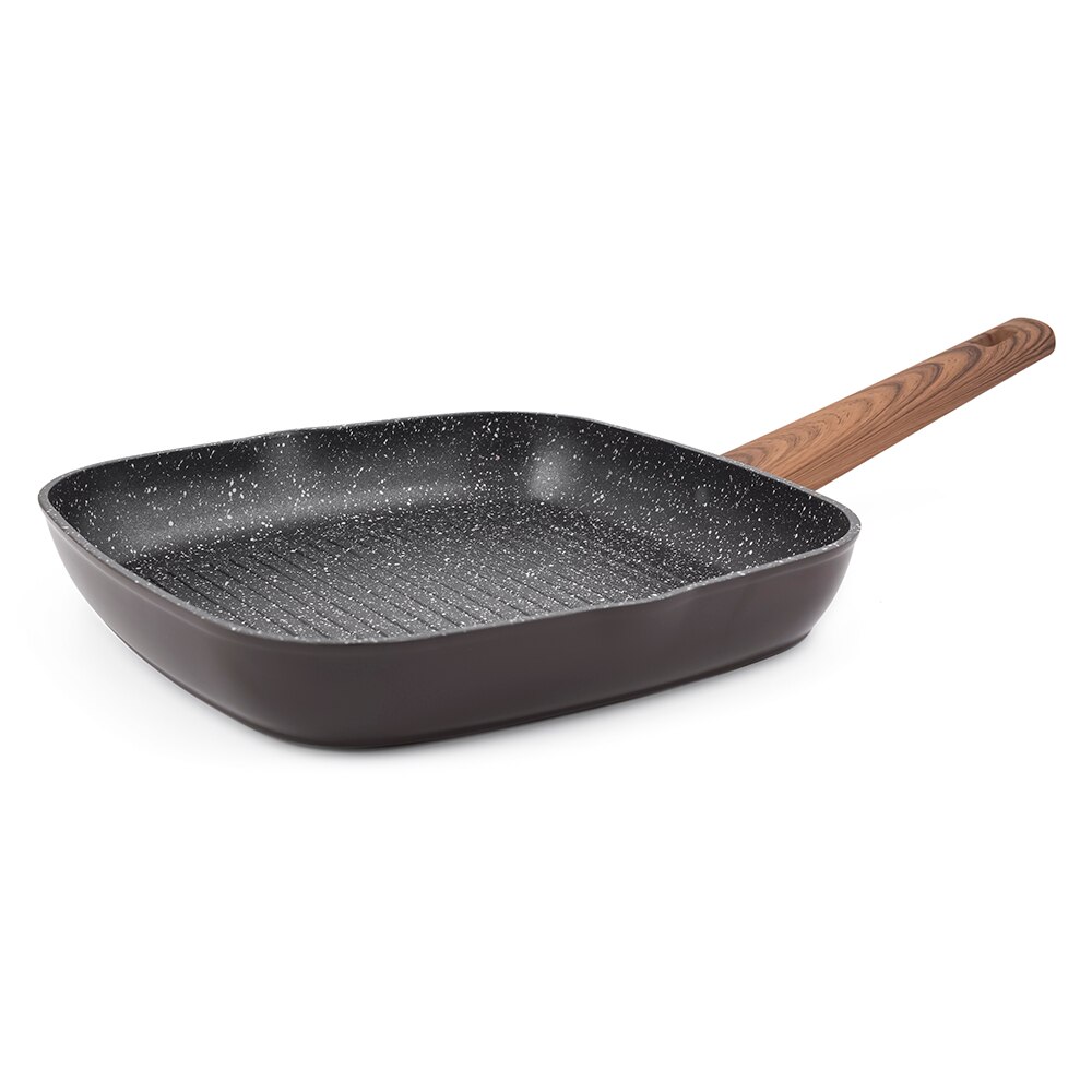 Tigaie grill, Luigi Ferrero, Brugee FR-2643WH, 26 x 26 x 4.3 cm, Maro