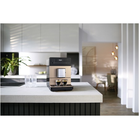 Espressor automat Miele CM 5510 Silence PearlFinish, 15 bar, 1.3 L, OneTouch for Two, AromaticSystem, Profiluri utilizator, Crem
