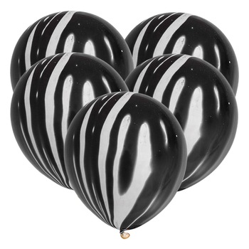 Set 10 de baloane, Zola®, Acadele negru/alb, dimensiune 30 cm Set 10 de baloane, Zola®, Acadele negru/alb, dimensiune 30 cm