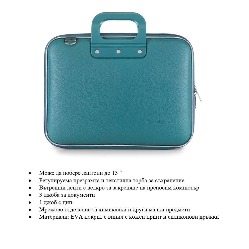 Geanta laptop Bombata Mediobombata 13 - 14 inch, albastru