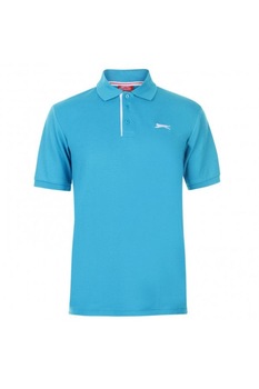 Tricou sport polo, Slazenger Tipped, Bleu, L Tricou sport polo, Slazenger Tipped, Bleu, L