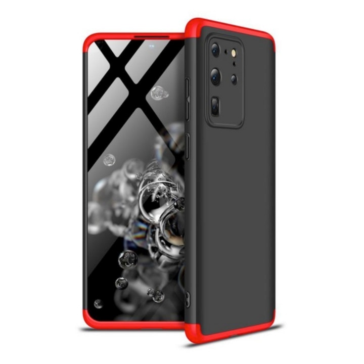 Husa Shield 360 GKK pentru Samsung S20 Ultra Black/Red
