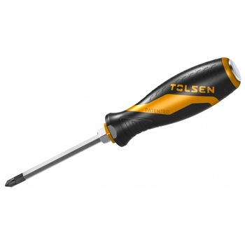 Surubelnita pentru fixare Cr-V Gripro Tolsen, ph1 x 100 mm, varf magnetic Surubelnita pentru fixare Cr-V Gripro Tolsen, ph1 x 100 mm, varf magnetic
