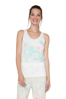 Pijama Top, Desigual 72NL1T3, Alb fildes, XL Pijama Top, Desigual 72NL1T3, Alb fildes, XL