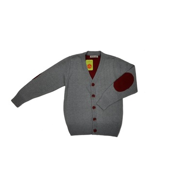 Cardigan Dorel gri cu grena Cardigan Dorel gri cu grena