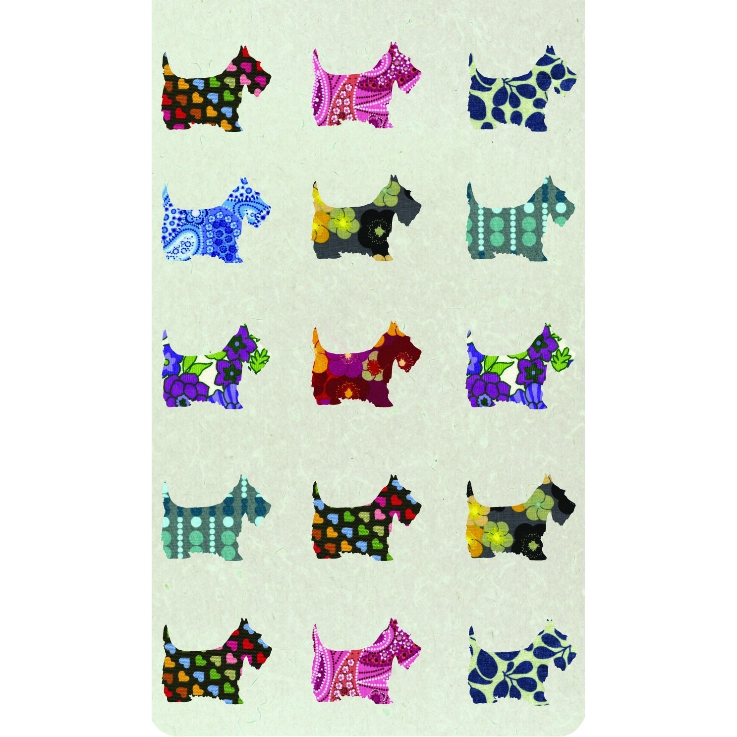 Eclectic agenda buzunar 13x8cm Scottie Dogs