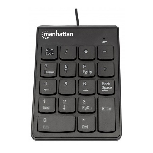 Tastatura numerica Manhattan, USB, Negru