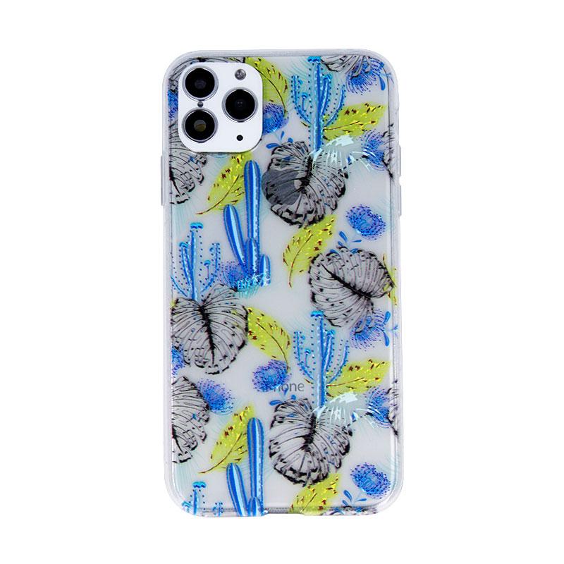 Husa Apple iPhone 11 Pro model Blue Cactus, Silicon, TPU, Viceversa Multicolor