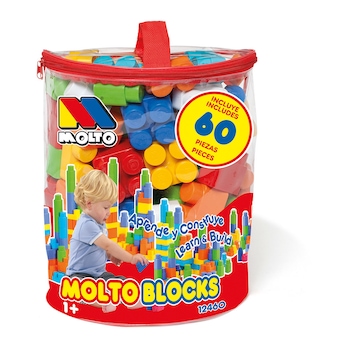Geanta cu 60 de cuburi de construit Molto Geanta cu 60 de cuburi de construit Molto