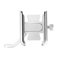 Stand motocicleta telefon Bicicleta electrica Reglabil clema Oglinda retrovizoare suport Argintiu