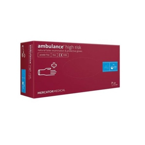 Manusi Examinare Latex Nepudrate, Ambulance, 50 bucati/cutie, marimea XL