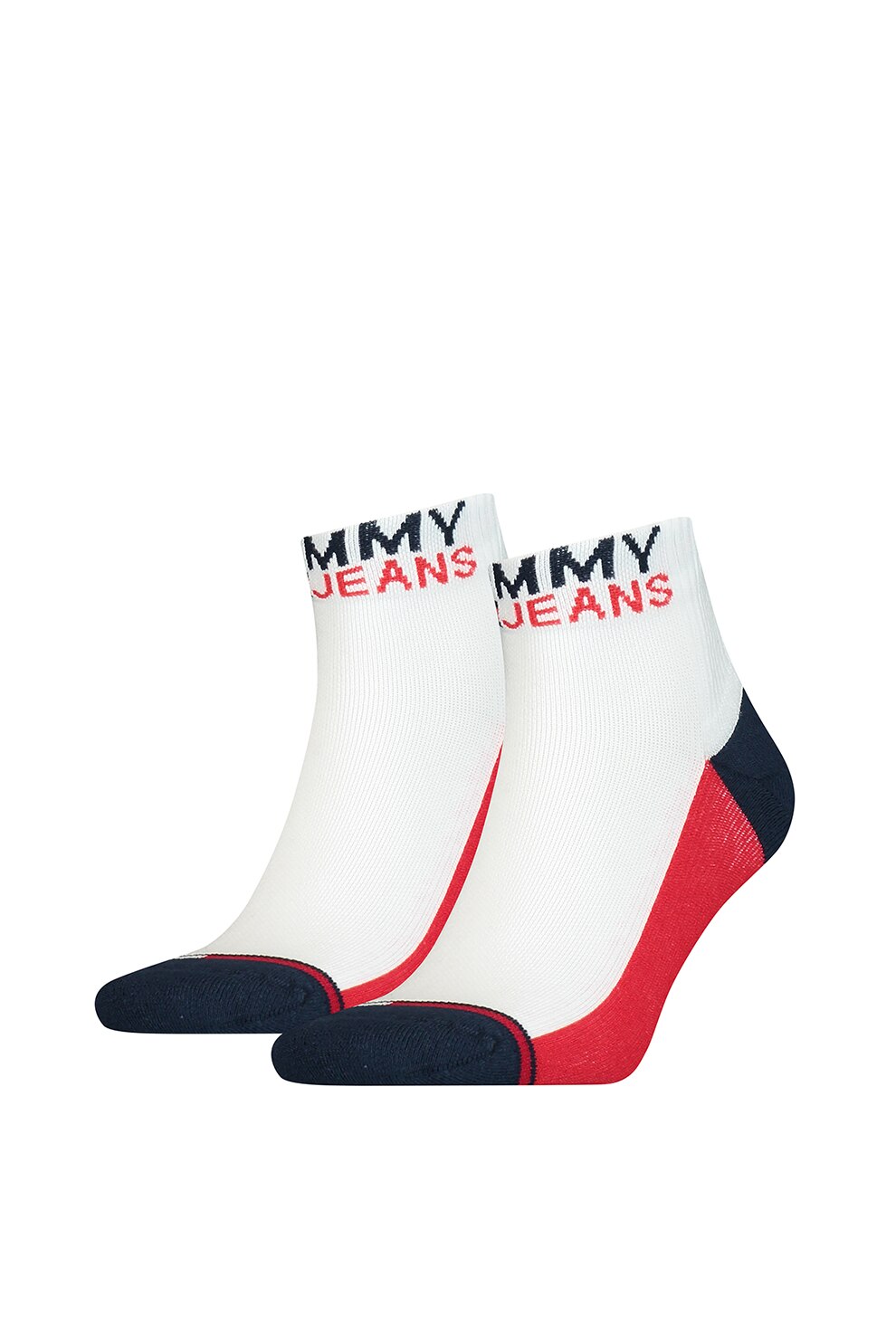 Tommy Hilfiger, Set de sosete unisex cu model colorblock - 2 perechi