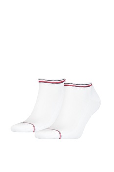 Tommy Hilfiger, Set de sosete scurte cu terminatie constrastanta - 2 perechi Tommy Hilfiger, Set de sosete scurte cu terminatie constrastanta - 2 perechi