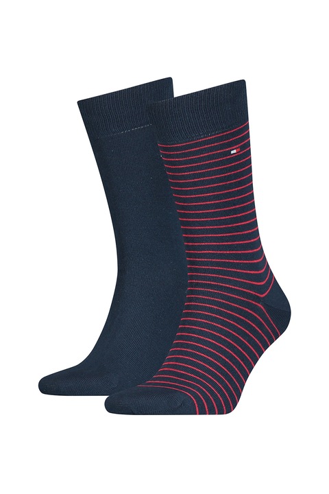 Tommy Hilfiger, Set de sosete lungi - 2 perechi, Bleumarin/Rosu, 39-42