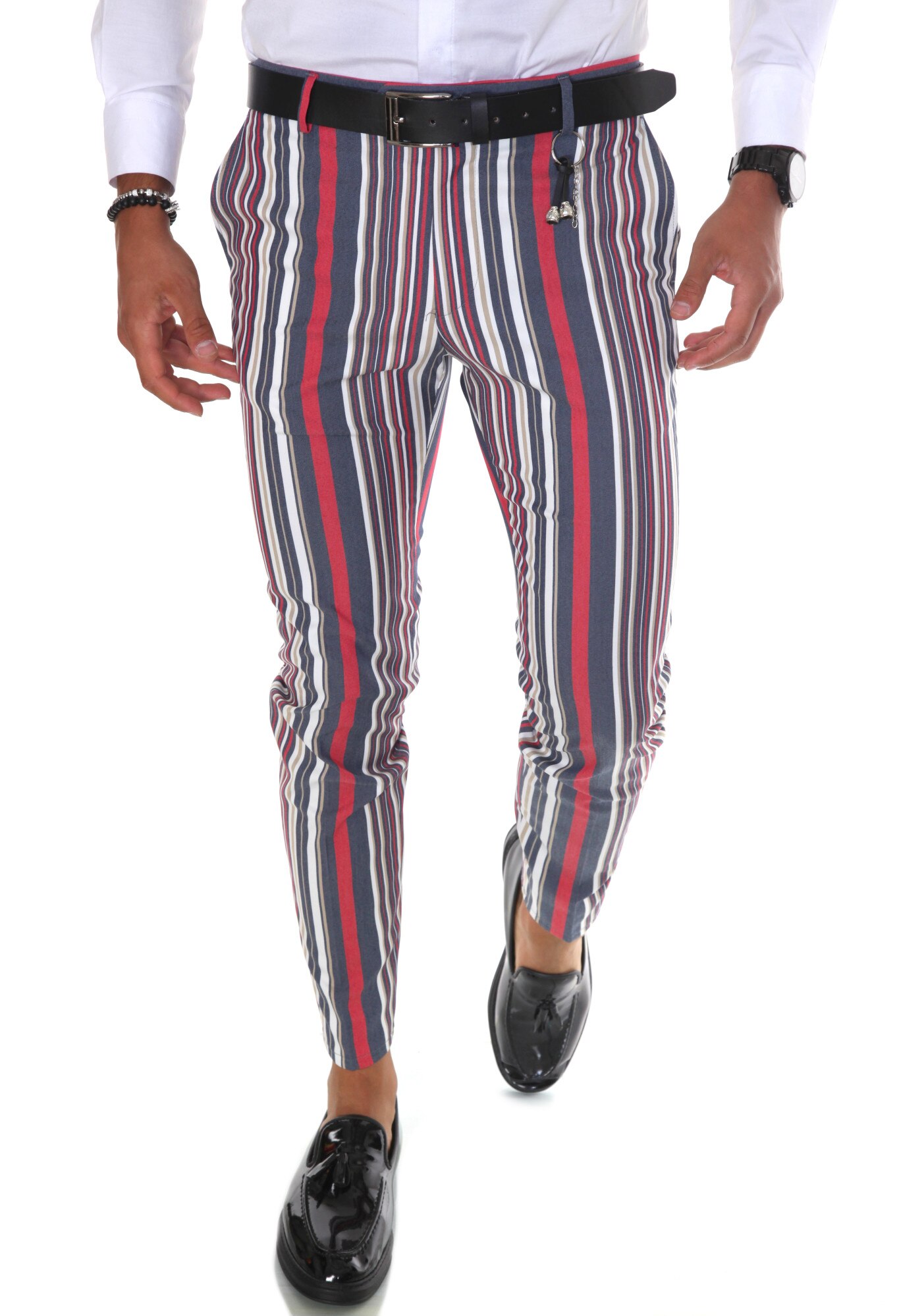 Pantaloni eleganti, pentru barbati, slim fit, multicolor, B1907, Multicolor